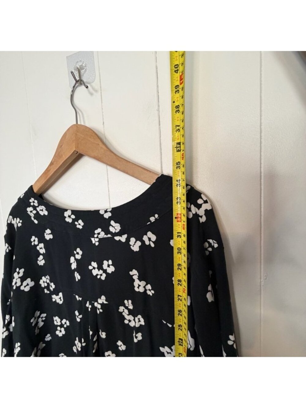 Penningtons Black Floral Tunic Top Blouse size 5X Office Work Wear Summer - Picture 8 of 9